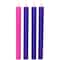 Set of 4 Purple and Pink Flickering LED Christmas Advent Wax Taper Candles 9.5"